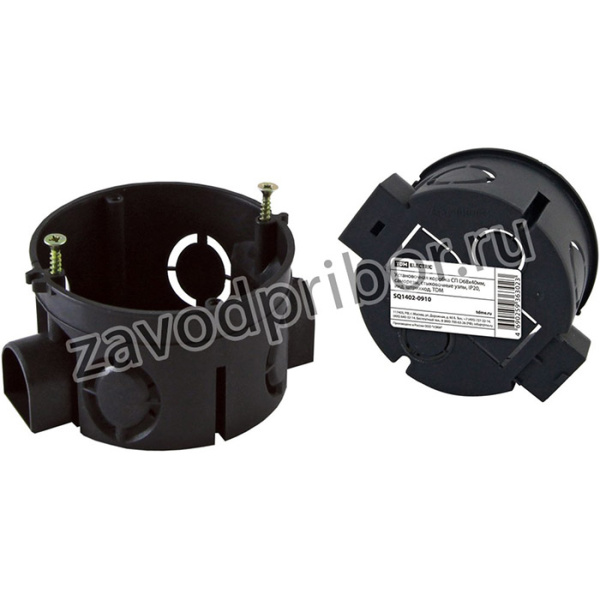 Установочная коробка СП D68х40мм, саморезы, стыковочные узлы, IP20, инд. штрихкод, TDM