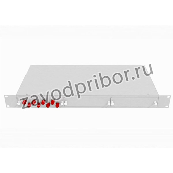 Оптический стоечный кросс 19, одномодовый, укомплектованный, КРС-Top-1U-08ST/U-OS2-GY