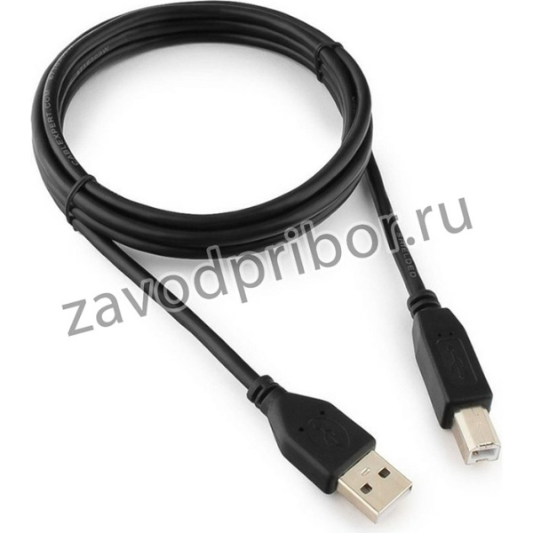 Кабель USB 2.0 Pro AM/BM, 1.8м, экран, черный, пакет CCP-USB2-AMBM-6