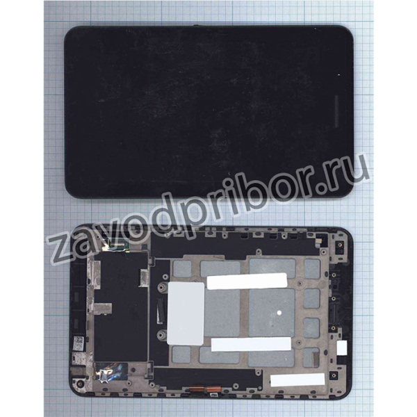 Дисплей (экран) в сборе с тачскрином для ASUS PadFone mini Station черный с рамкой