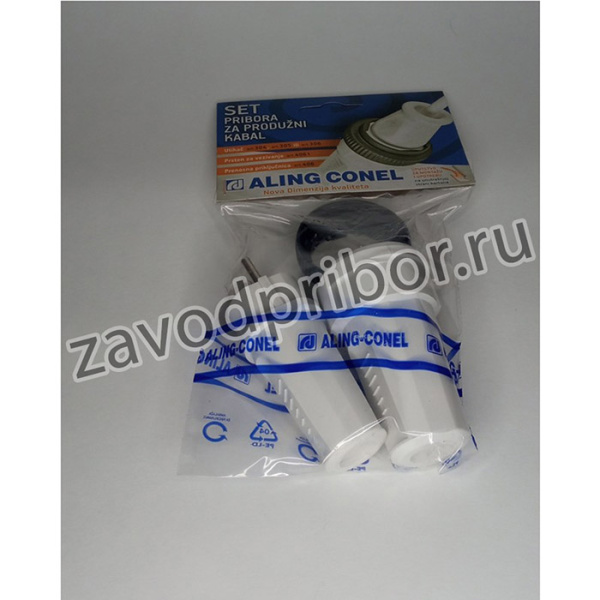 Aling-conel Комплект вилка и розетка со стопорным кольцом 16А 250В, белый 4064.0 142003