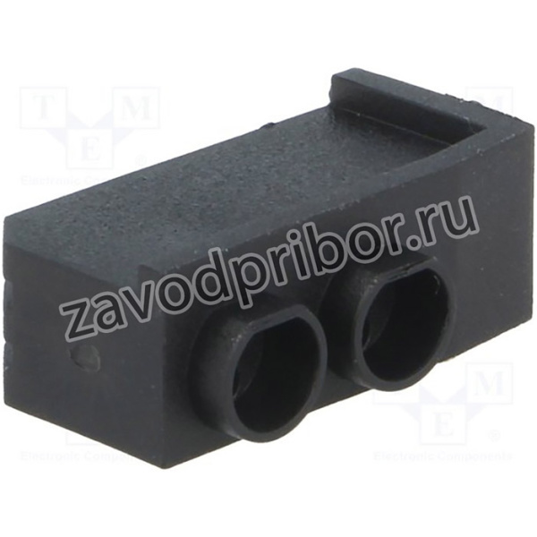 FIX-LEK-323, Корпус LED, 3мм, полиамид, угловой, черный, UL94V-2, Кол-во диод: 2