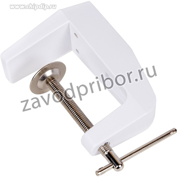 Струбцинное крепление для ламп белое