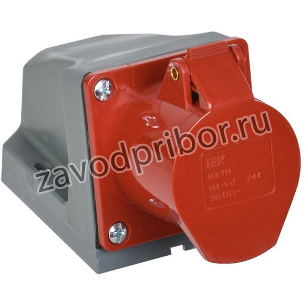 Розетка ОП 16А 380В 3P+PЕ ССИ-114 IP44 IEK PSR12-016-4