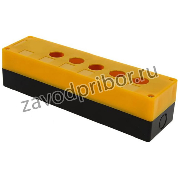 Пластиковый корпус КП105, 5 кнопок, желтый cpb-105-o
