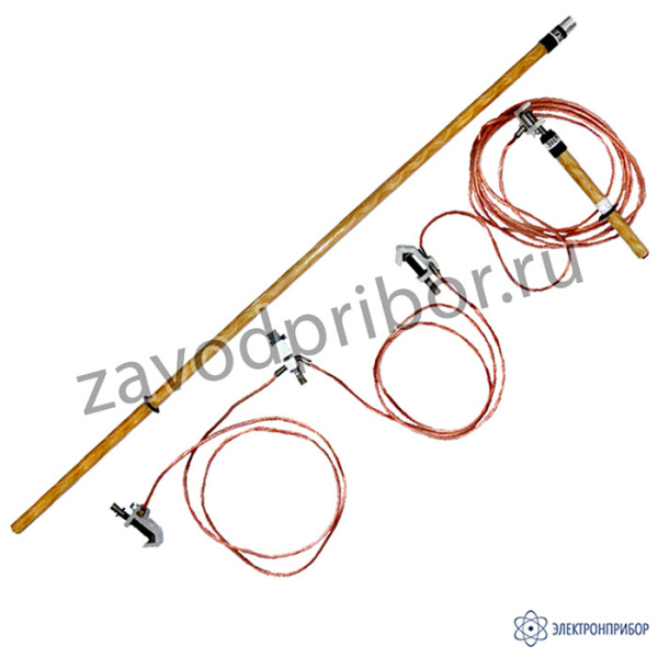 ЗПП-110Н — заземление переносное для распределительных устройств 3-х фазное до 110кВ с одной штангой