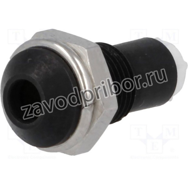 SMR1069, Держатель LED, 3мм, металл, выпуклый, с пластиковой заглушкой