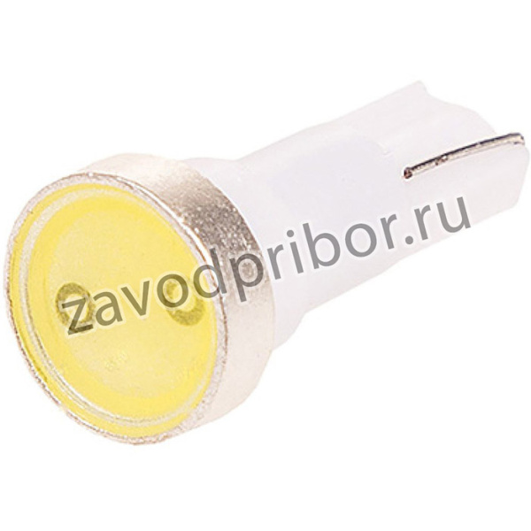 Автолампа диод T5 12V 1 SMD Блистер без цоколя 1-конт Белая Габарите, номер, салон S08201358