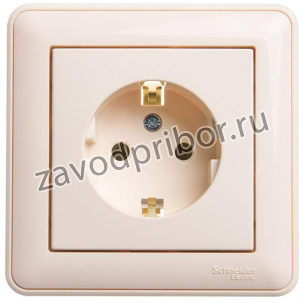 Розетка 1-м СП W59 16А IP20 с заземл. без защ. шторок сл. кость SE RS16-154-28