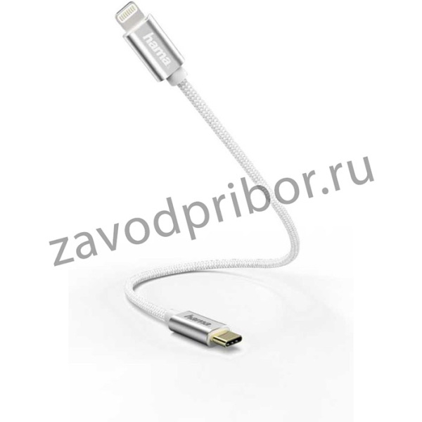 Кабель Hama 00187209 USB Type-C (m)-Lightning (m) 0.2м белый