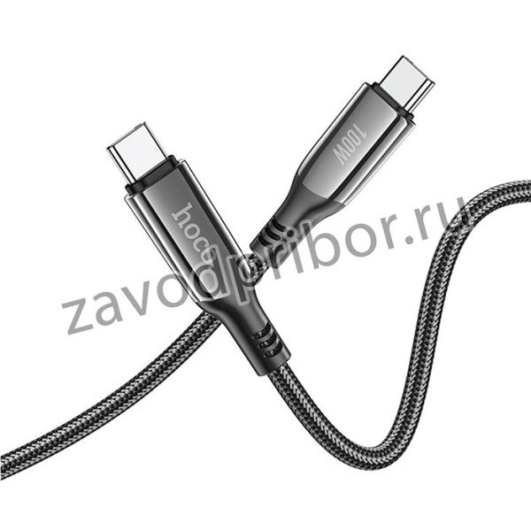 S51 black, Кабель USB Type C-USB Type C 1м черный HOCO