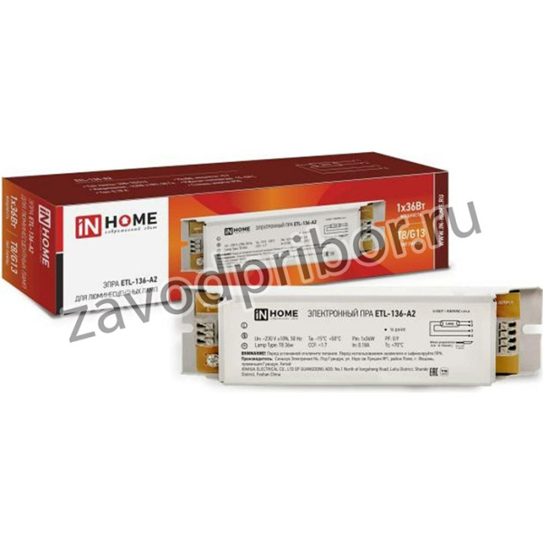 ЭПРА для люминесцентных ламп ETL-136-А2 1х36Вт Т8/G13 4690612034607