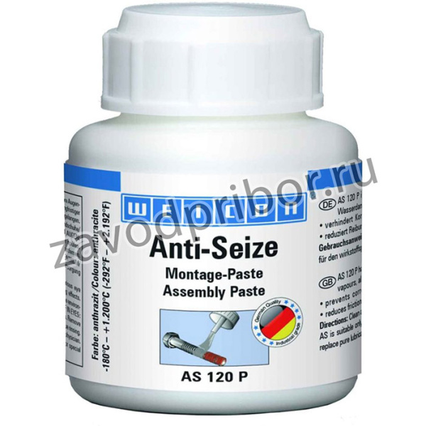 WEICON Anti-Seize Монтажная паста (120 г) Защита от коррозии и высокопроизводительное смазывающее средство. Банка+кисть.