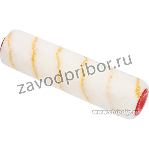 89-0126, Ролик (сменный) полиамид белый с желтой полосой, ворс 11 мм, ширина ролика 240 мм, _ 42 мм, бюгель 6