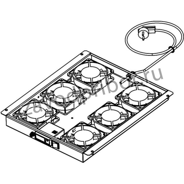 Estap FAN6OO6F01_M50, Вентиляторный модуль с 6 вентиляторами для шкафов EvoLine, CloudMAX, ServerMAX глубиной 1000мм с выключателем, шнур пи