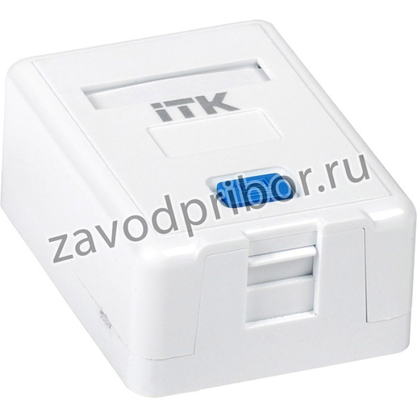 ITK CS2-012, Корпус настенной розетки для установки одного модуля KJ, белый