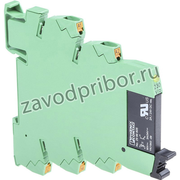 2900368, PLC-OPT-230UC/ 24DC/2 DIN Rail Solid State Interface Relay