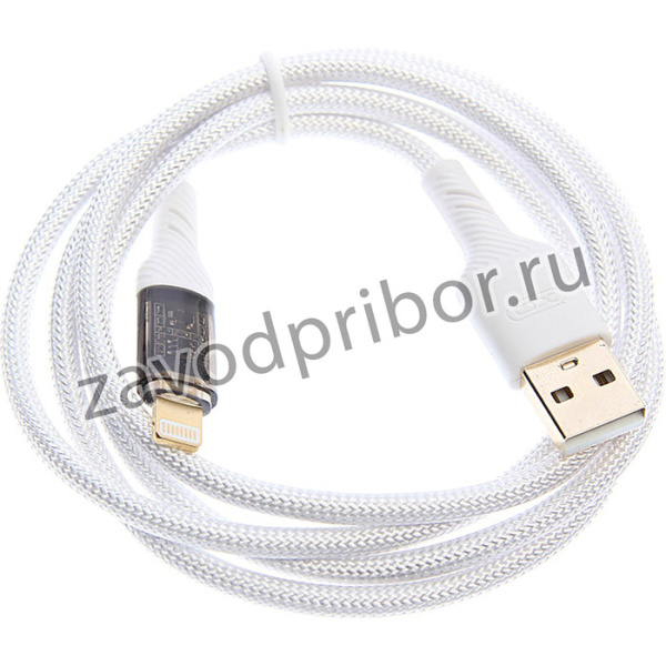 NB229 White, Кабель iPhone (5-) 1м белый XO