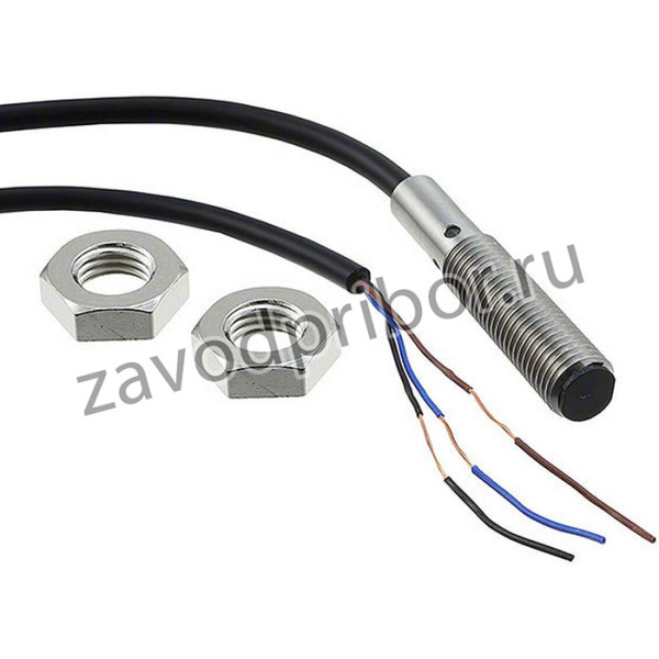 E2BS08KS02WPB12M, Датчик индуктивный, 10-30ВDC, М8, Подключение провод 2м, IP67