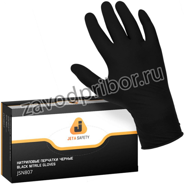JSN809/L, Перчатки нитриловые черные, размер L/9/упак.100 шт, (50 пар), JSN8
