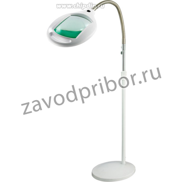 8061LED-S 3D Лампа-Лупа на штативе с гибкой стойкой (цвет белый, увеличение 175%, освещение - светодиоды, крепление-штатив напольный)