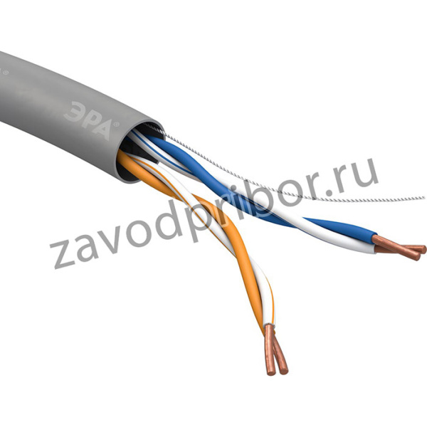 Кабель витая пара ЭРА SIMPLE U/UTP 2x2x24AWG Cat5e CU PVC 305м Б0044425