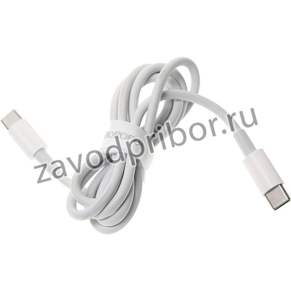 BX44 white, Кабель USB Type C-USB Type C 1м белый BOROFONE