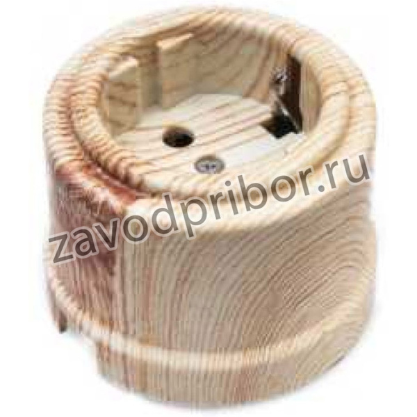 B1-101-13, Розетка с заземляющим контактом Карельская сосна В1-101-13