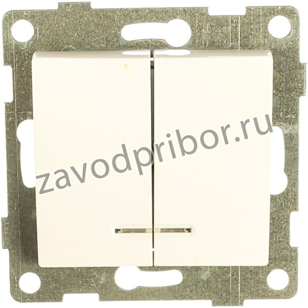 Bravo МЕХ. Выкл. 2кл. инд, СУ , 10А, 250В, белый С10В28-001