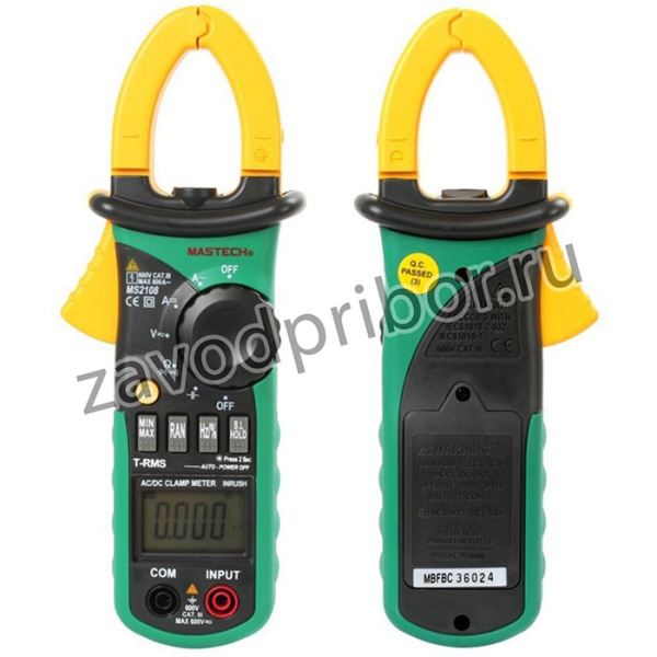 MS2108 клещи токоизмерительные цифровые автоматические ACA&DCAACV/DCV, 00-00000247
