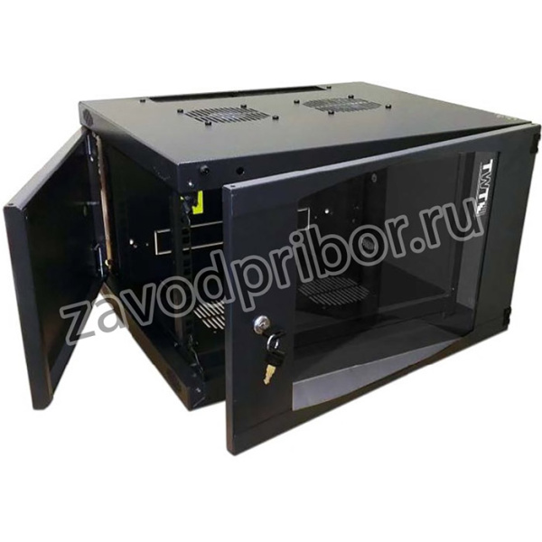 Шкаф Шкаф настенный Next, 9U 550x450, стеклянная дверь, черный