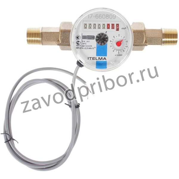 WFW24.D080, Счетчик холодной воды ИТЭЛМА(Ду=15мм, L=80мм, импульсный выход, ГЕРКОН)Ит.ИМ.Х WFK24.D080