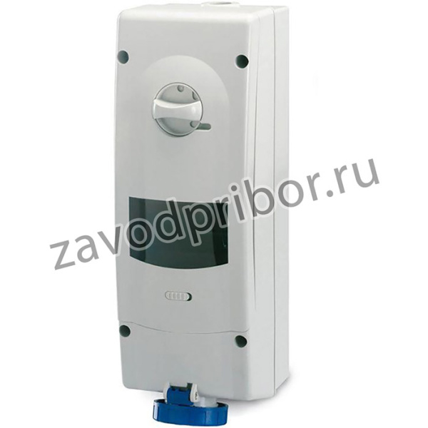 Розетка наружн. уст. 32А 230В 2P+E с мех. блокировкой и DIN-рейкой на 6мод. IP67 DKC DIS5683283