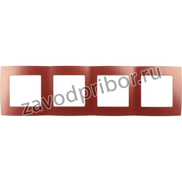 12-5004-24 ЭРА Рамка на 4 поста, Эра12, охра Б0019416