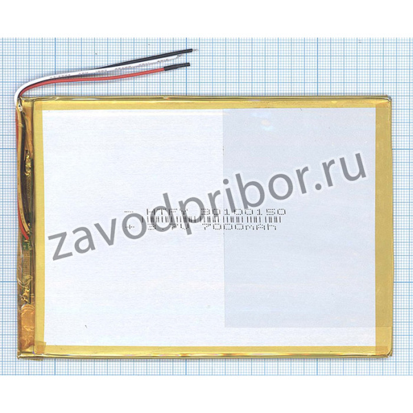 Аккумулятор универсальный 3x100x150 мм 3.8V 7000mAh Li-Pol (3 Pin)