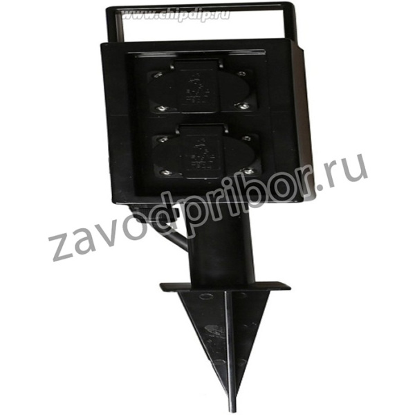 Садовый удлинитель на 4 розетки Размеры: 9*9*49см (Силовой кабель 10м VDE H07 RN-F 3*1.5мм, Максимальная нагрузка :3500 Ватт)