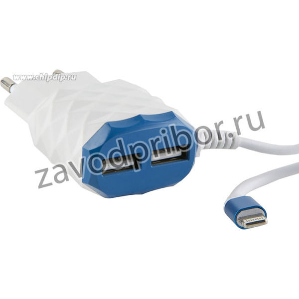 СЗУ Red Line 2 USB+8pin для Apple (модель NC-2.1AC), 2.1A, синий