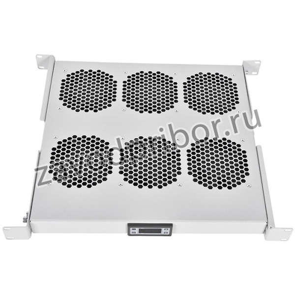 Модуль вентиляторный Rem (R-FAN-6K-1U) 6 вент. с контроллером серый (упак.:1шт)