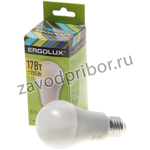 EL-LED-A60-17W-E27-3K, Лампа светодиодная Е27 A60 17W (155W) 220V теплый ERGOLUX