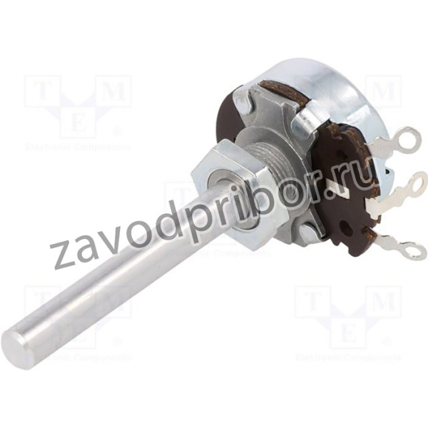 POT4W-100R, Потенциометр: осевой, однооборотный, 100Ом, 4Вт, ±10%, 6мм, L: 50мм