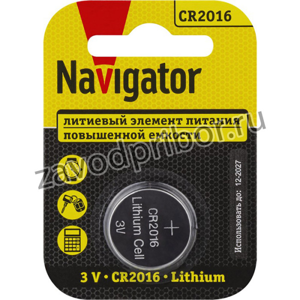 Элемент питания Navigator 93 821 NBT-CR2016-BP1