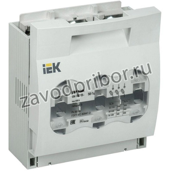 Выключатель- разъединитель- предохранитель 630А IEK SRP-40-3-630