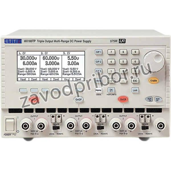 MX180TP, MX180TP Digital Bench Power Supply, 0 15V, 0 3A, 3-Output, 378W