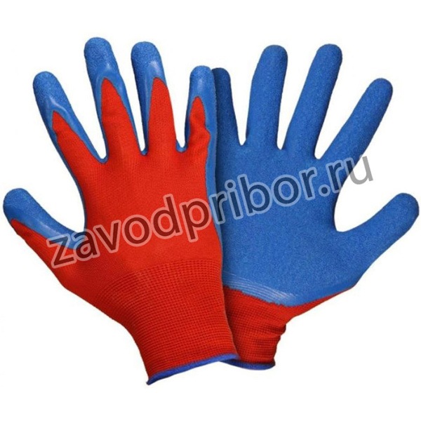 1421 Перчатки нейлон с рифленым латексным покрытием 10013808