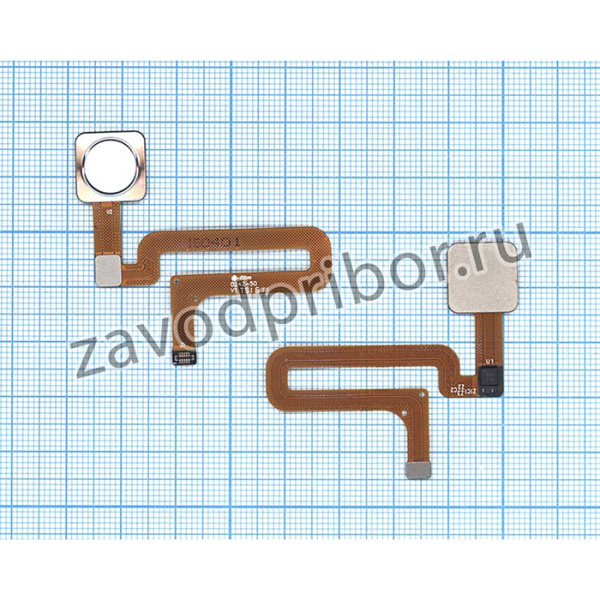 Шлейф со сканером отпечатка пальца для Xiaomi Mi 4S серебристый