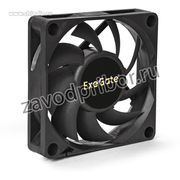 Вентилятор ExeGate EX07015H3PM, 70x70x15 мм, гидродинамический, 3pin+Molex, 3000RPM, 26dBA