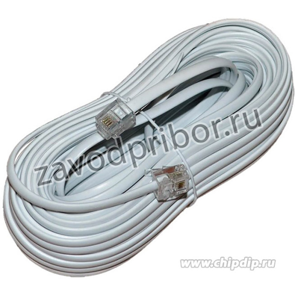 PL1208, Телефонный удлинитель, 10м, белый