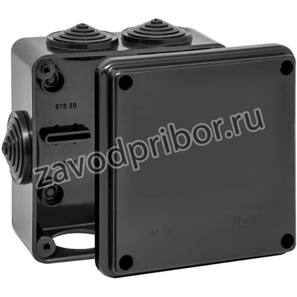 Коробка распределительная ОП 100х100х50мм УХЛ1 IP54 черн. Ruvinil 67050Ч