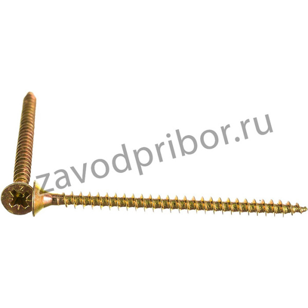 Шуруп потайной универсальный 4,0x60, желтый, 250 шт. 4607159063311