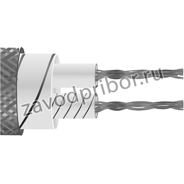 XF-1279-FAR, Thermocouple Cable, Type J, IEC, Glassfibre Flat Pair + SSOB, 7/0.2 mm, 10 m